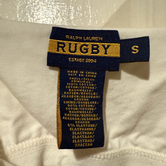 Rugby Ralph Lauren White Dress with Blue Stripes - Picture 2 of 3